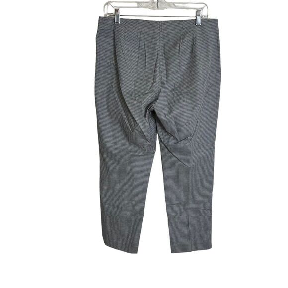J Jill Women's Ankle Pants Size 12 Hounds Tooth Flat Front Mid Rise Stretch - Picture 2 of 10